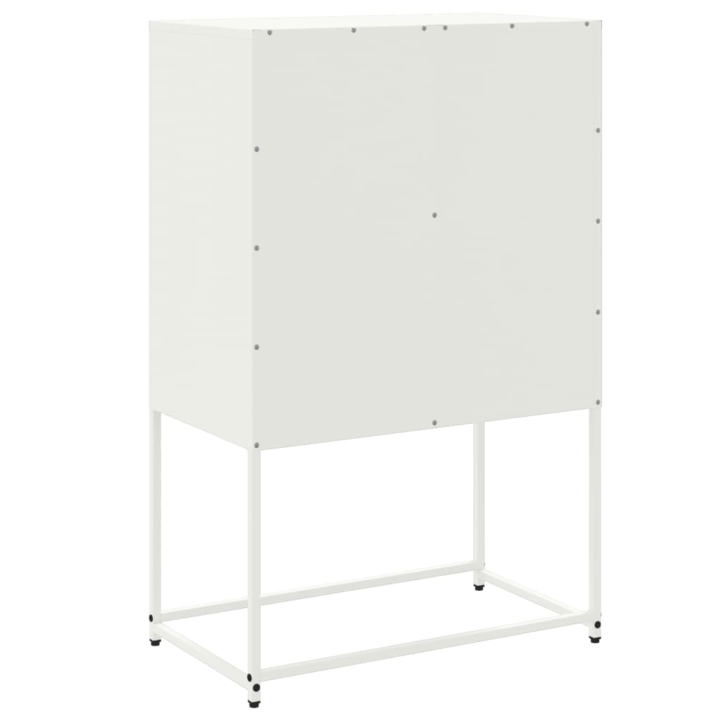 Buffet blanc 68,5x38,5x107 cm acier