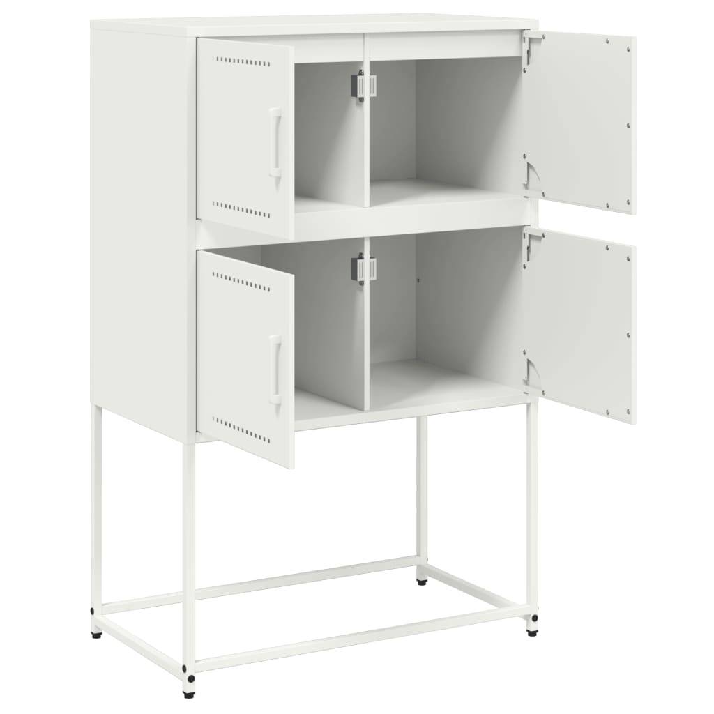 Buffet blanc 68,5x38,5x107 cm acier