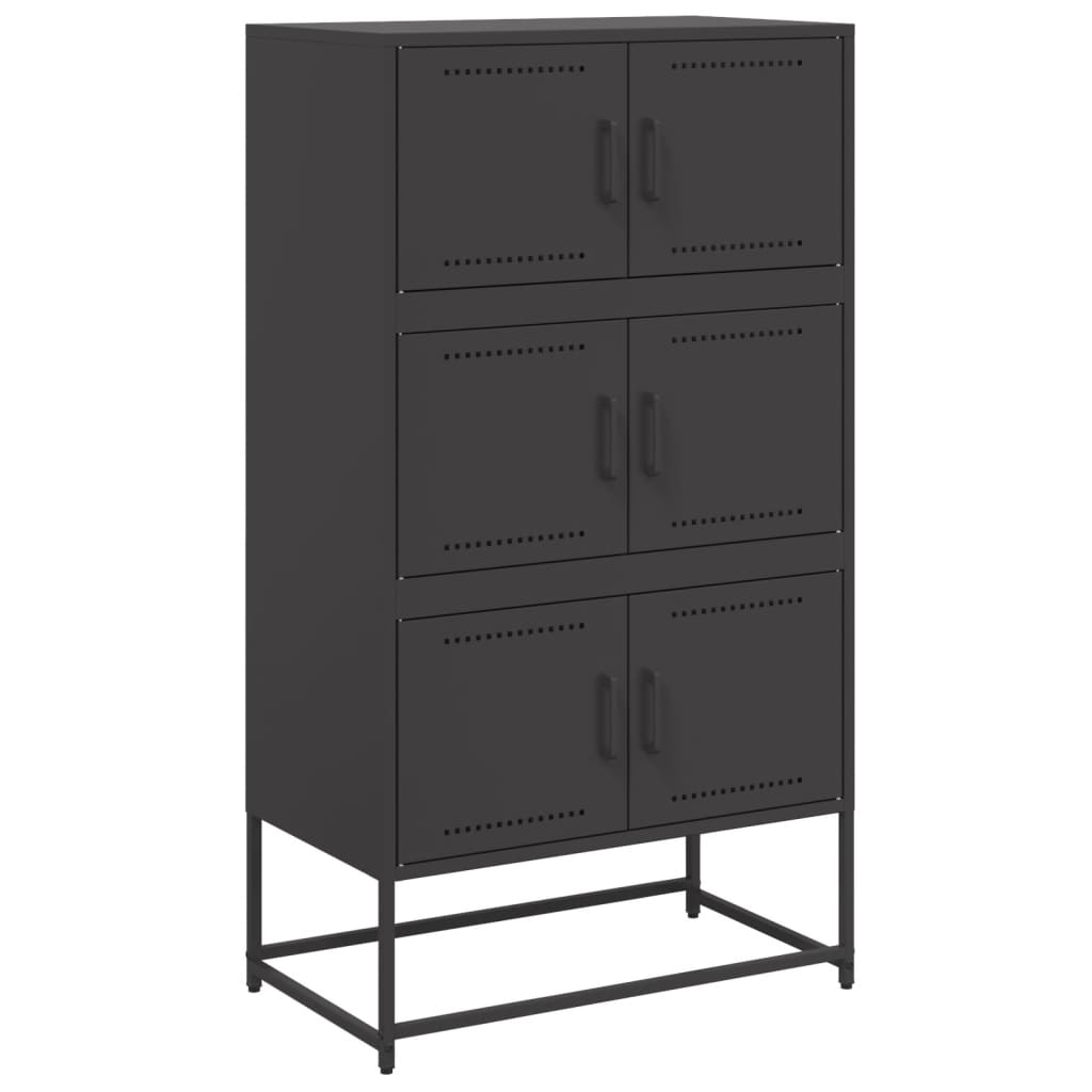 Black sideboard 68.5x38.5x123.5 cm steel