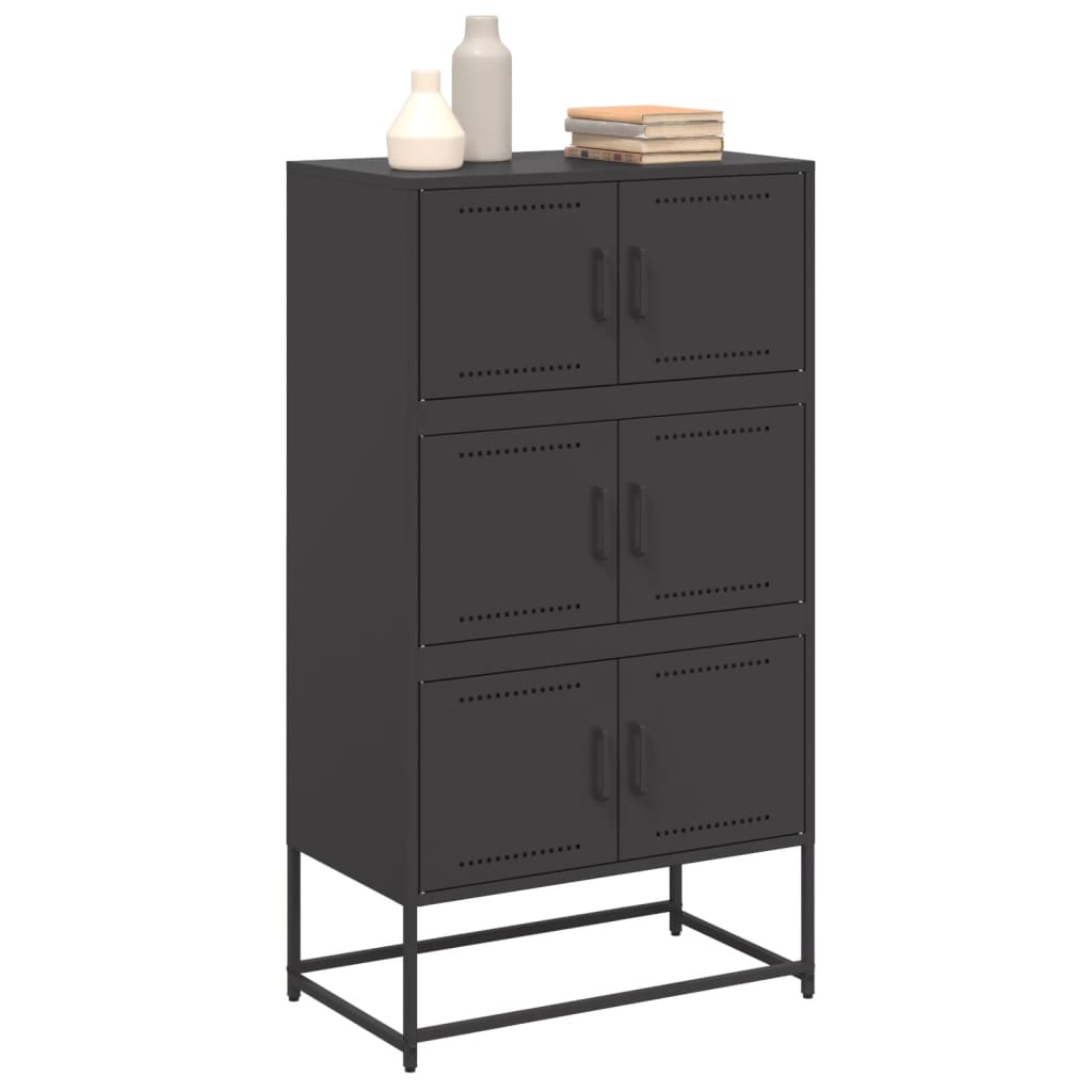 Black sideboard 68.5x38.5x123.5 cm steel