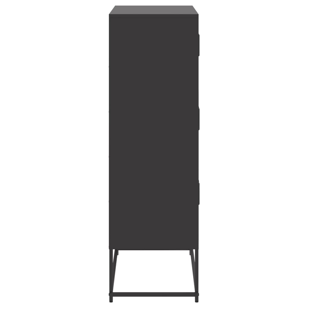 Black sideboard 68.5x38.5x123.5 cm steel