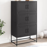 Black sideboard 68.5x38.5x123.5 cm steel