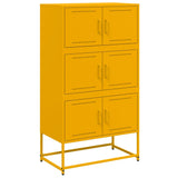 Buffet jaune moutarde 68,5x38,5x123,5 cm acier