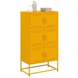 Buffet jaune moutarde 68,5x38,5x123,5 cm acier