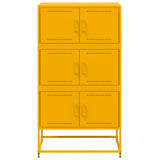 Buffet jaune moutarde 68,5x38,5x123,5 cm acier