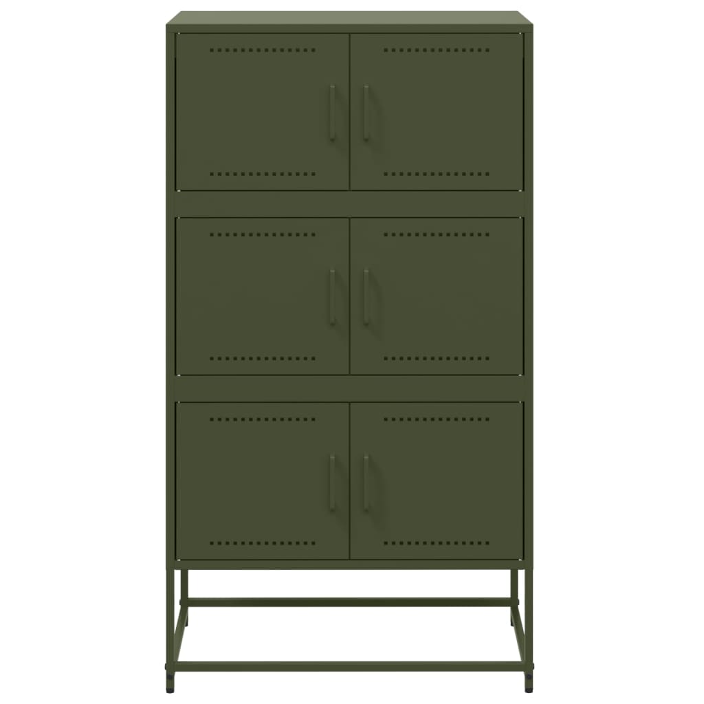 Buffet vert olive 68,5x38,5x123,5 cm acier