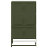 Buffet vert olive 68,5x38,5x123,5 cm acier