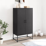 Black high sideboard 68.5x38.5x123.5 cm steel