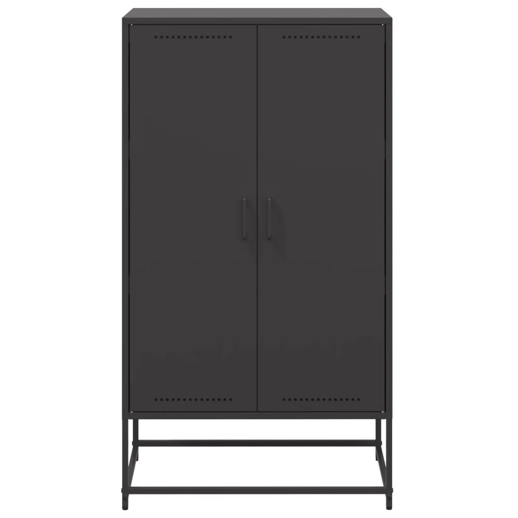 Black high sideboard 68.5x38.5x123.5 cm steel