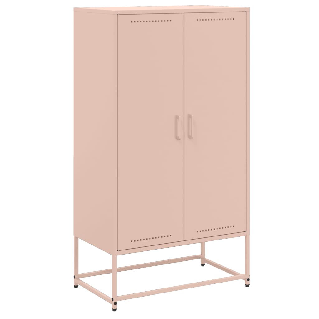 Buffet haut rose 68,5x38,5x123,5 cm acier