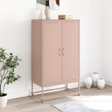 Buffet haut rose 68,5x38,5x123,5 cm acier