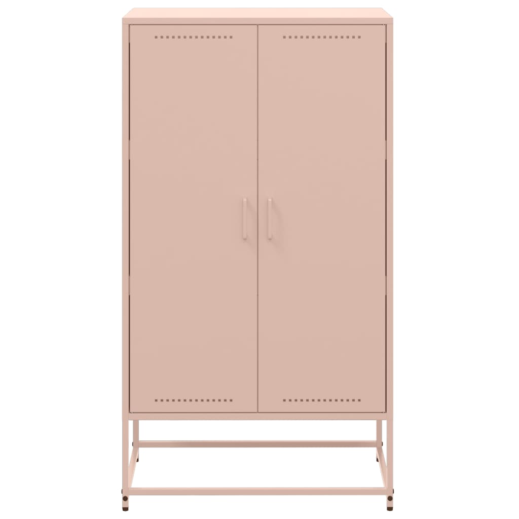 Buffet haut rose 68,5x38,5x123,5 cm acier