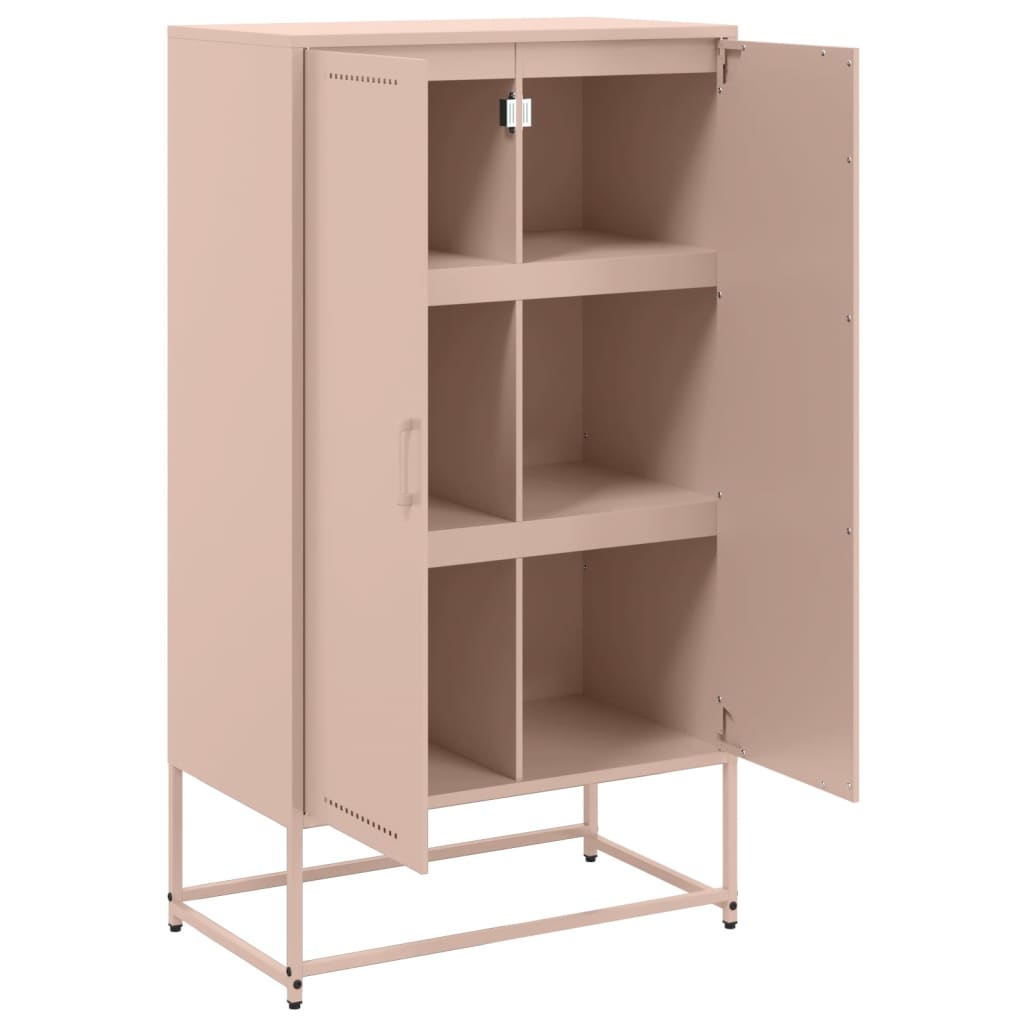 Buffet haut rose 68,5x38,5x123,5 cm acier