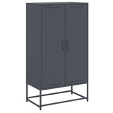 Buffet haut anthracite 68,5x38,5x123,5 cm acier