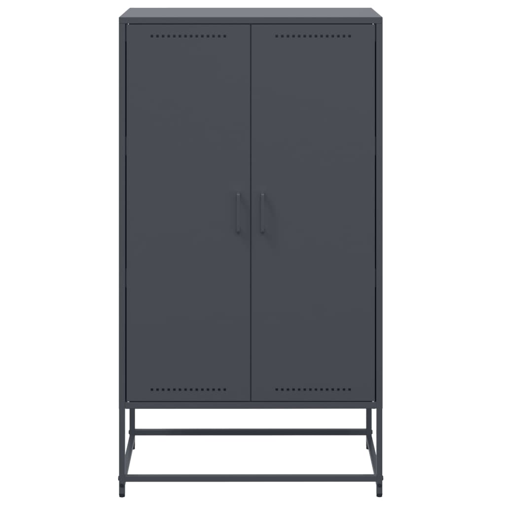 High anthracite sideboard 68.5x38.5x123.5 cm steel