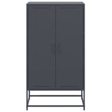 Buffet haut anthracite 68,5x38,5x123,5 cm acier