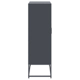 High anthracite sideboard 68.5x38.5x123.5 cm steel