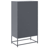 Buffet haut anthracite 68,5x38,5x123,5 cm acier