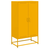 Mustard yellow high sideboard 68.5x38.5x123.5 cm steel