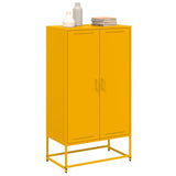 Mustard yellow high sideboard 68.5x38.5x123.5 cm steel