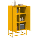 Mustard yellow high sideboard 68.5x38.5x123.5 cm steel