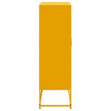 Mustard yellow high sideboard 68.5x38.5x123.5 cm steel