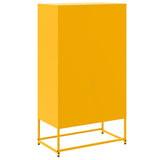 Mustard yellow high sideboard 68.5x38.5x123.5 cm steel