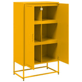 Mustard yellow high sideboard 68.5x38.5x123.5 cm steel