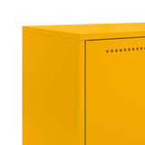 Mustard yellow high sideboard 68.5x38.5x123.5 cm steel