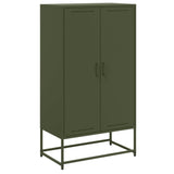 Buffet haut vert olive 68,5x38,5x123,5 cm acier