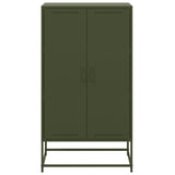 Buffet haut vert olive 68,5x38,5x123,5 cm acier