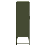 Buffet haut vert olive 68,5x38,5x123,5 cm acier