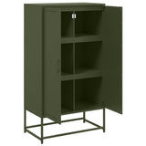 Buffet haut vert olive 68,5x38,5x123,5 cm acier