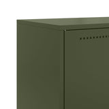 Buffet haut vert olive 68,5x38,5x123,5 cm acier