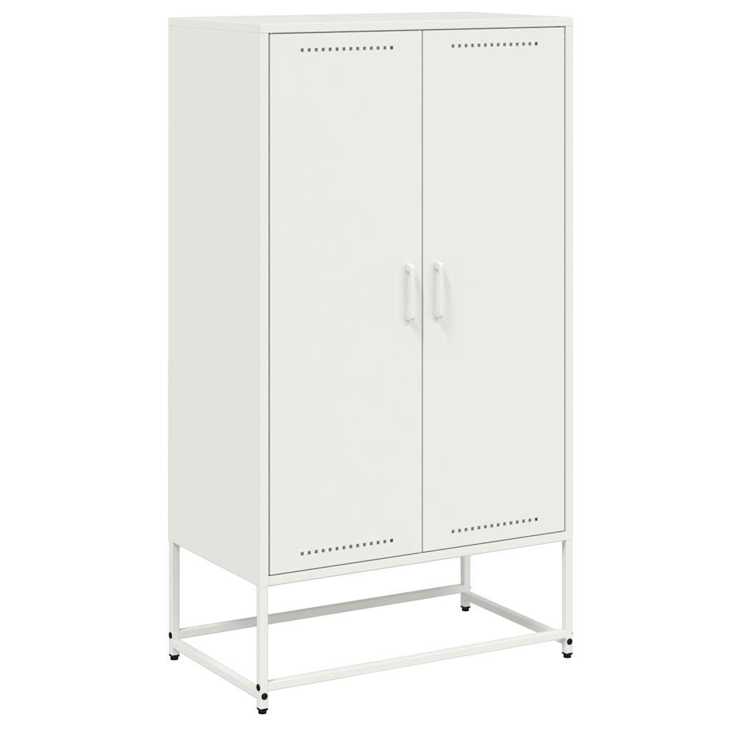 Buffet haut blanc 68,5x38,5x123,5 cm acier