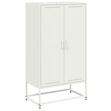 Buffet haut blanc 68,5x38,5x123,5 cm acier