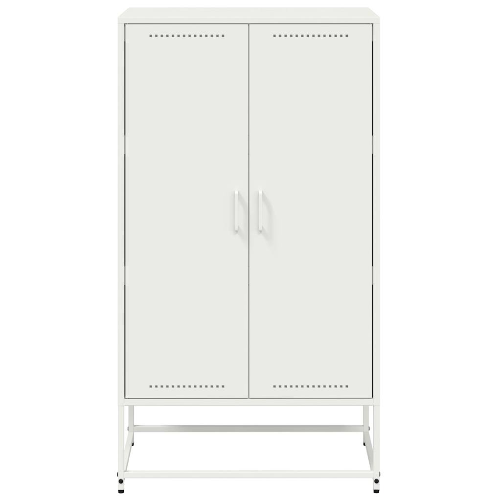 Buffet haut blanc 68,5x38,5x123,5 cm acier