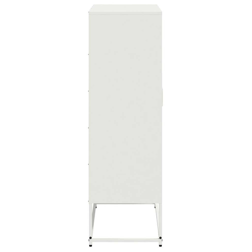 White high sideboard 68.5x38.5x123.5 cm steel