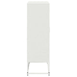 Buffet haut blanc 68,5x38,5x123,5 cm acier