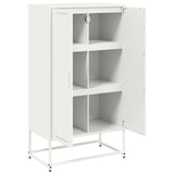 Buffet haut blanc 68,5x38,5x123,5 cm acier