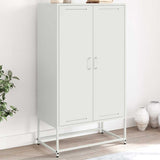 Buffet haut blanc 68,5x38,5x123,5 cm acier