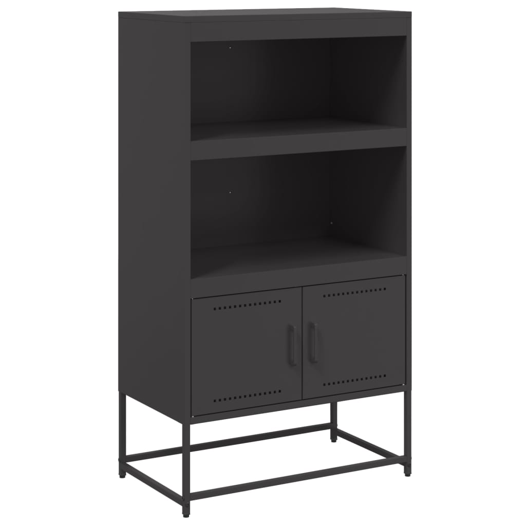 Black high sideboard 68.5x38.5x123.5 cm steel