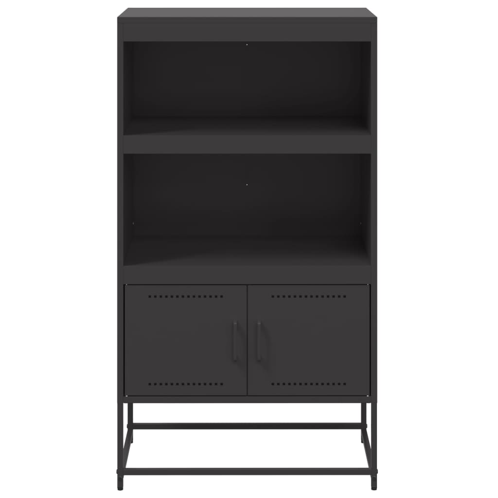 Black high sideboard 68.5x38.5x123.5 cm steel