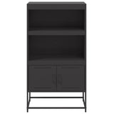 Black high sideboard 68.5x38.5x123.5 cm steel