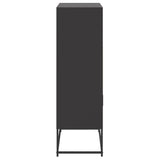 Black high sideboard 68.5x38.5x123.5 cm steel