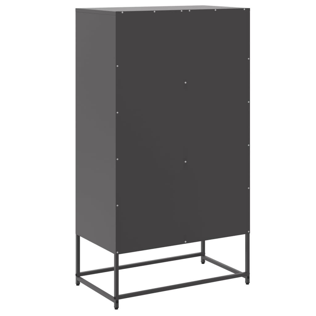 Black high sideboard 68.5x38.5x123.5 cm steel