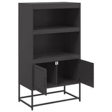 Black high sideboard 68.5x38.5x123.5 cm steel