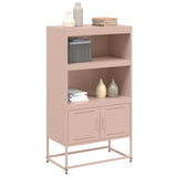 Buffet haut rose 68,5x38,5x123,5 cm acier