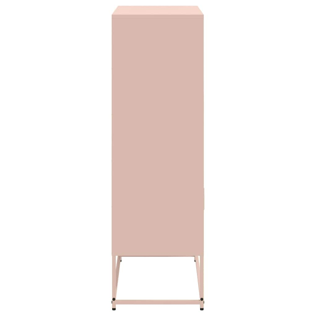 Buffet haut rose 68,5x38,5x123,5 cm acier