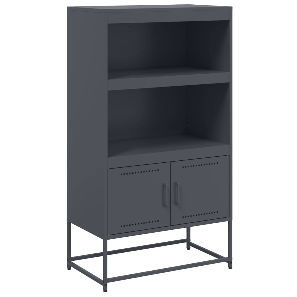 Buffet haut anthracite 68,5x38,5x123,5 cm acier